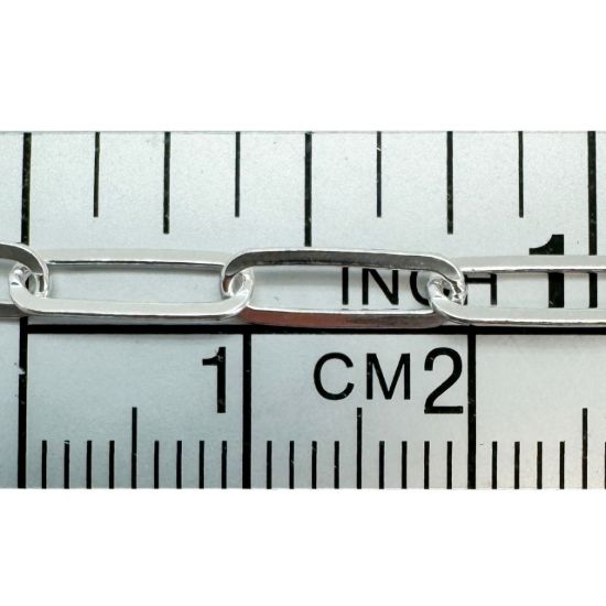 Wholesale 925 Sterling Silver 10x3mm Paperclip Chain - Unfinished Bulk Chain - (sold per foot) 