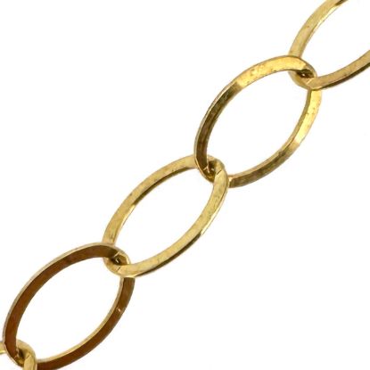 Wholesale Gold Over 925 Sterling Silver 6x8mm Big Round Flat Oval Cable Chain - Unfinished Bulk Chains - (sold per foot)