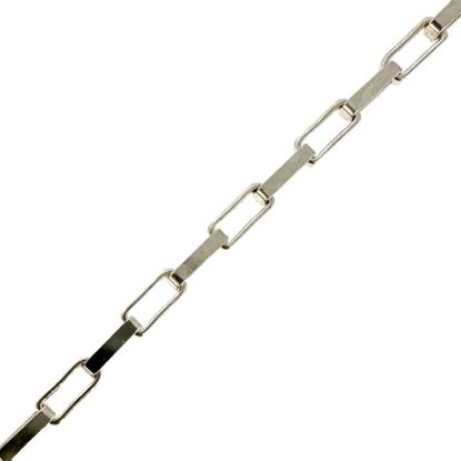 Wholesale chains, 925 Sterling Silver Small Rectangle Box Chain 1.5x1.2mm, Bulk Chain by the foot