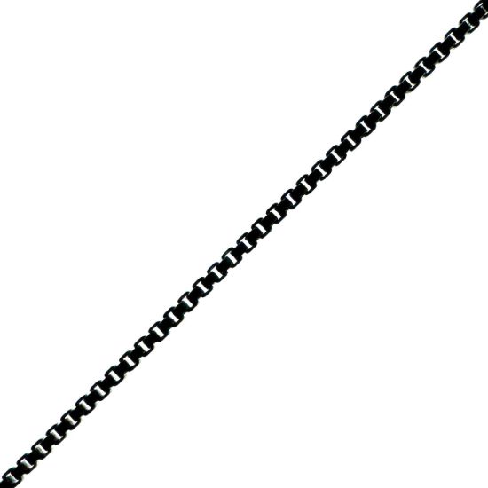 Wholesale Oxidized 925 Sterling Silver 0.8mm Tiny Box Beading Chain - Unfinished Bulk Chain - (sold per foot)
