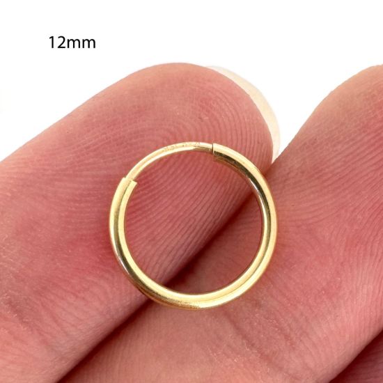 Wholesale 14K Gold Filled Endless Hoop Earrings  -1.25mm thickness (Sold per pair)