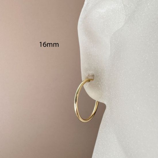 Wholesale 14K Gold Filled Endless Hoop Earrings  -1.25mm thickness (Sold per pair)