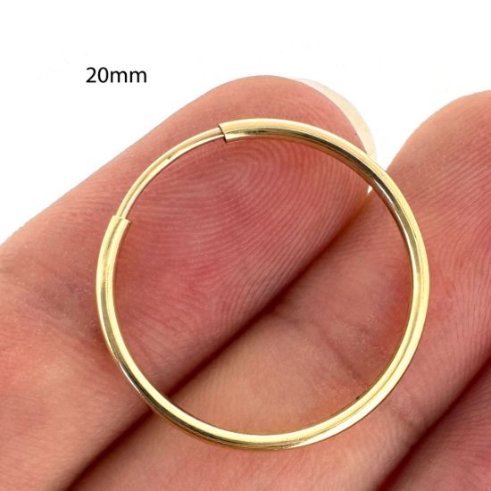 Wholesale 14K Gold Filled Endless Hoop Earrings  -1.25mm thickness (Sold per pair)