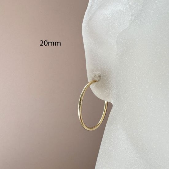 Wholesale 14K Gold Filled Endless Hoop Earrings  -1.25mm thickness (Sold per pair)