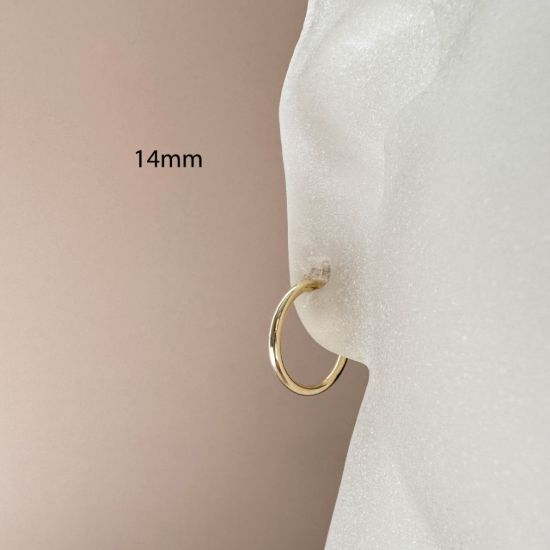 Wholesale 14K Gold Filled Endless Hoop Earrings  -1.25mm thickness (Sold per pair)