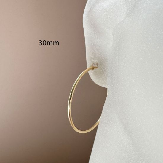 Wholesale 14K Gold Filled Endless Hoop Earrings  -1.25mm thickness (Sold per pair)