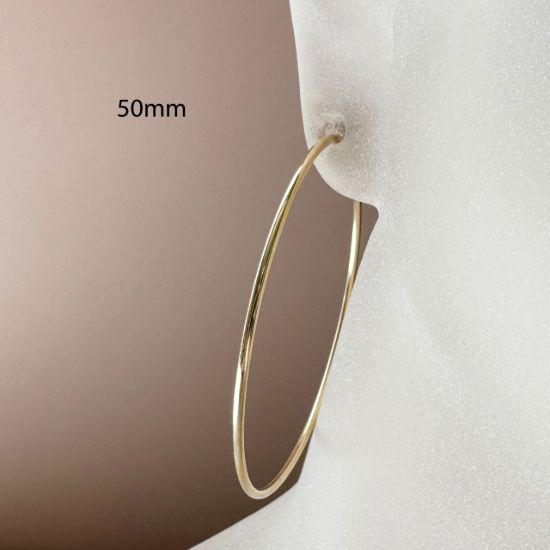 Wholesale 14K Gold Filled Endless Hoop Earrings  -1.25mm thickness (Sold per pair)