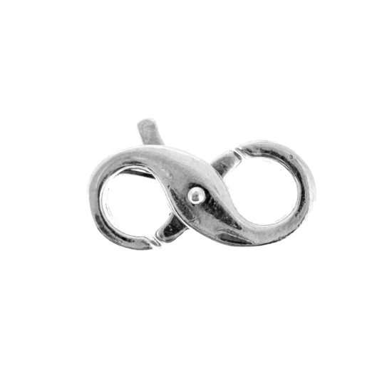 Wholesale 925 Sterling Silver Double Opening Infinity Lobster Clasp - Sold Per Piece