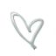 wholesale sterling silver permanent jewelry making heart charm connector