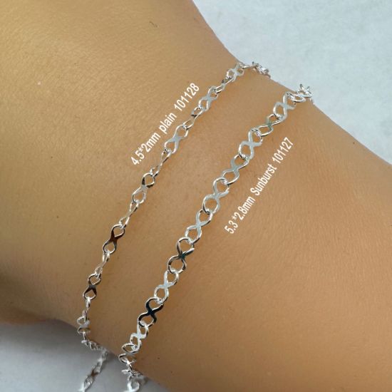 wholesale sterling silver infinity chains for permanent jewelry making