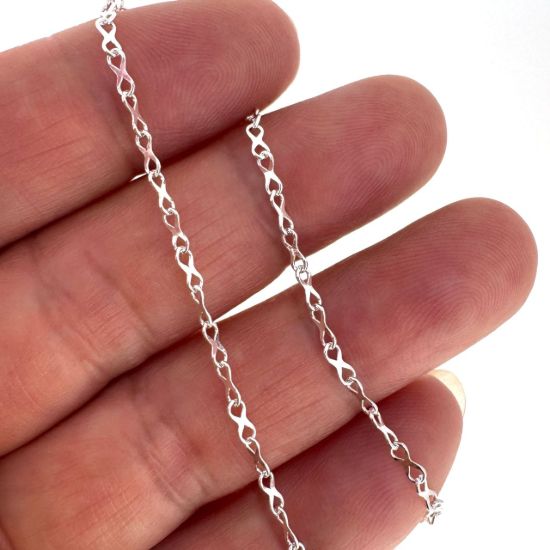 wholesale sterling silver infinity chains for permanent jewelry making