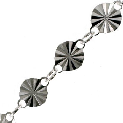 wholesale sterling silver sunburst disc chain for permanent jewelry making