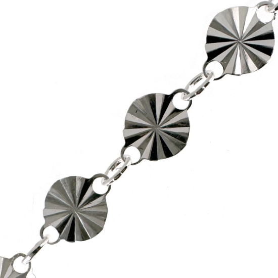 wholesale sterling silver sunburst disc chain for permanent jewelry making