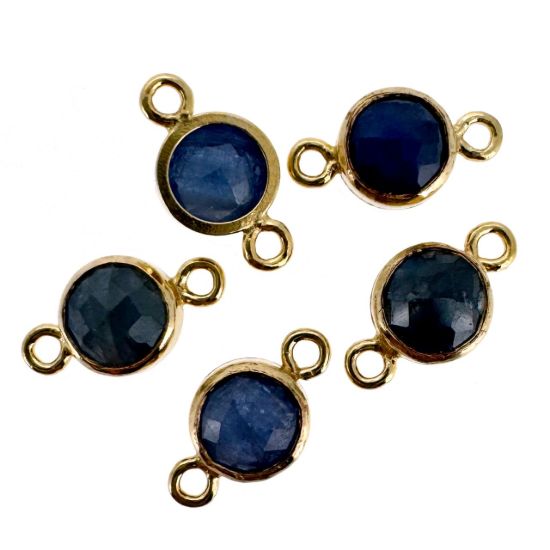 Wholesale 1/20 14k Gold Filled High End 100% Genuine Natural Gemstone Birthstone Bezel Connector-4mm