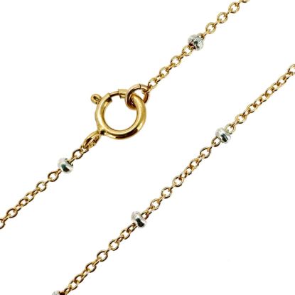 Wholesale 1/20 14K Gold Filled and Sterling Silver Two-Toned Finished Chain - 1.8mm Ball Satellite Cable Chain