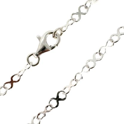 Wholesale 925 Sterling Silver Finished Chain - 5.3x2.8mm Sunburst Infinity Chain