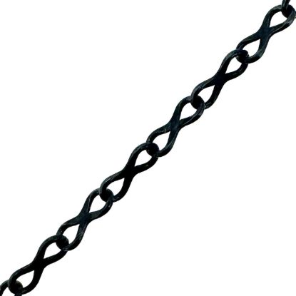 Wholesale Oxidized 925 Sterling Silver Bulk Chain - 4.5x2mm Plain Infinity Chain (sold per foot)