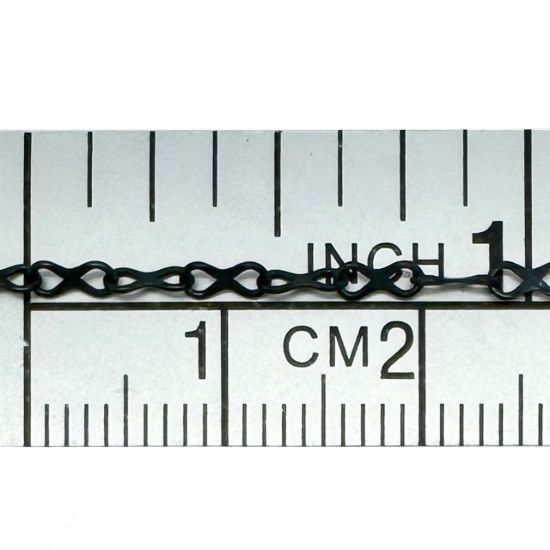 Wholesale Oxidized 925 Sterling Silver Bulk Chain - 4.5x2mm Plain Infinity Chain (sold per foot)