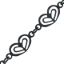 Wholesale Oxidized 925 Sterling Silver Bulk Chain -Double Heart Chain (sold per foot)