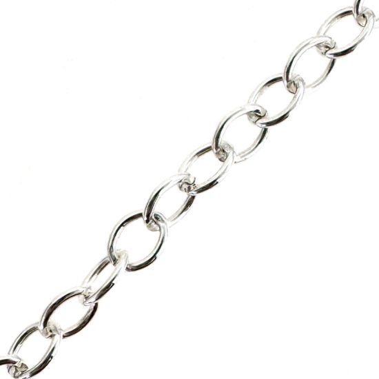 Wholesale 925 Sterling Silver Bulk Chain - 2.5x3.5mm Round Cable Chain (sold per foot)
