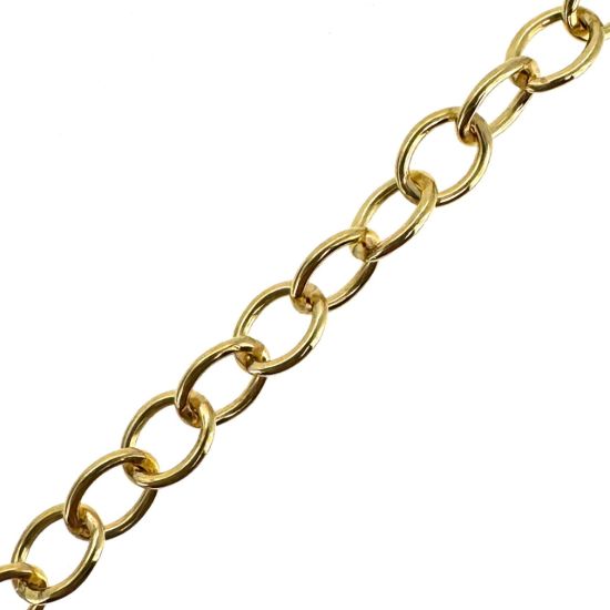 Wholesale Gold Over Sterling Silver Chain - Oval Round Cable Bulk Chain 2.5x3.5mm (sold per foot)