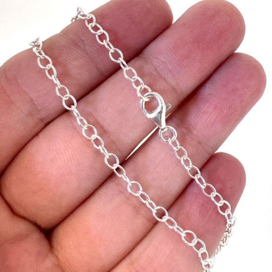 Wholesale 925 Sterling Silver Finished Cable Chain - 4x3mm Cable Chain