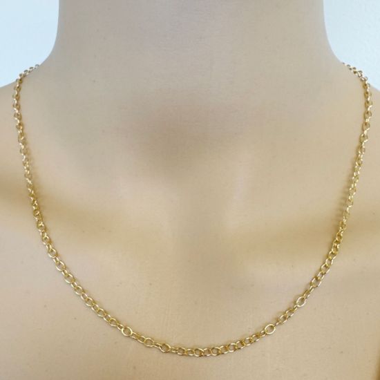 Wholesale Gold Over Sterling Silver Finished Chain - 4x3mm Cable Chain