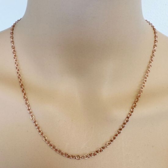 Wholesale Rose Gold Plated Sterling Silver Finished Chain - 4mm Strong Oval Cable Chain