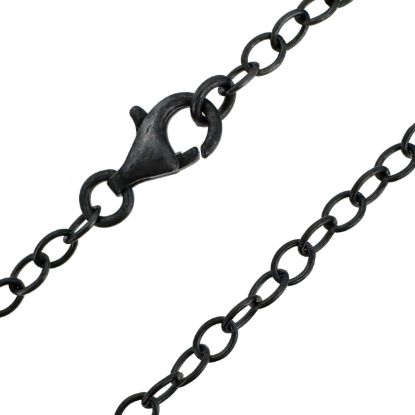 Wholesale Oxidized 925 Sterling Silver Finished Strong Cable Chain - 4x3mm Cable Chain