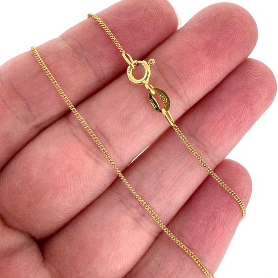 Wholesale Gold over Sterling Silver Finished Chain - Tiny Curb Chain