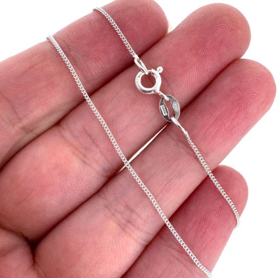 Wholesale Sterling Silver Finished Chain - Tiny Curb Chain -All Sizes