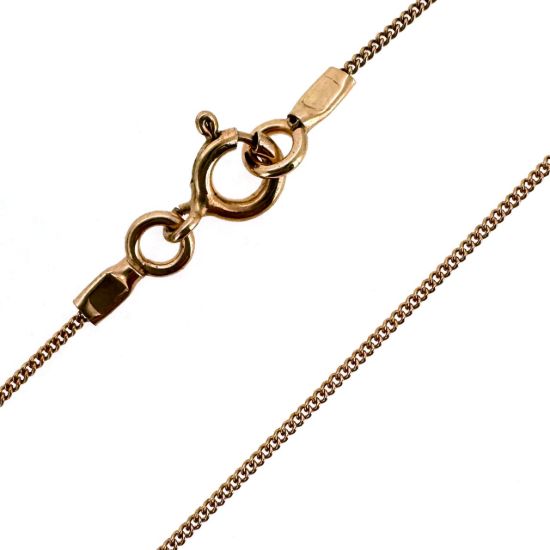 Wholesale Rose Gold Plated Sterling Silver Finished Chain - Tiny Curb Chain - Handmade with Tube Ends