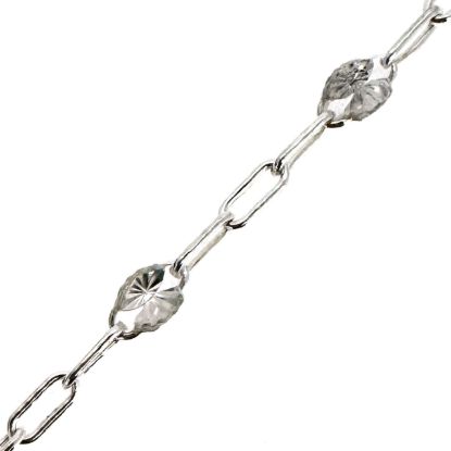 Wholesale 925 Sterling Silver Long Box -1+3 PaperClip Enamel Chain (Crystal Clear Color)-4mm by 1.6mm (Sold per foot)