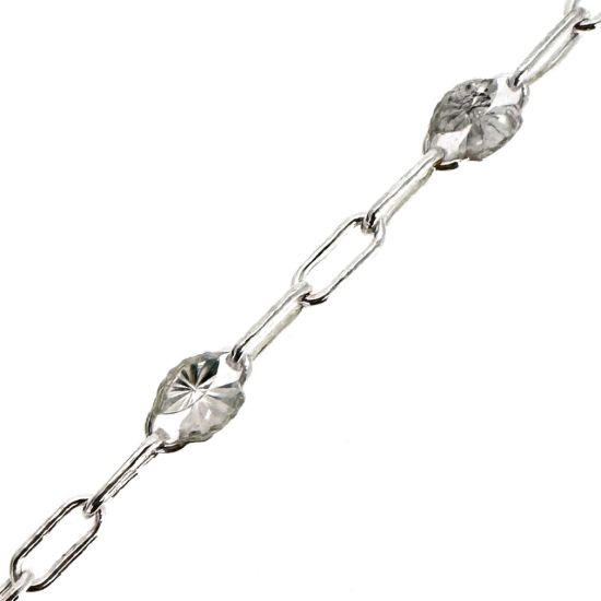 Wholesale 925 Sterling Silver Long Box -1+3 PaperClip Birthstone Enamel Chain Kits -  Set of 12 Months / Colors