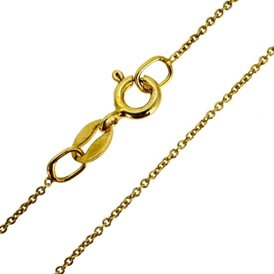 Wholesale Gold over Sterling Silver Finished Chain - Tiny Plain Oval Cable Chain  16" -36"