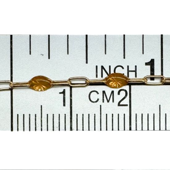 Wholesale 1/20 14K Gold Filled Long Box - 1+3 PaperClip Enamel Chain (Citrine Color) - 3.6mm by 1.6mm (Sold per foot)