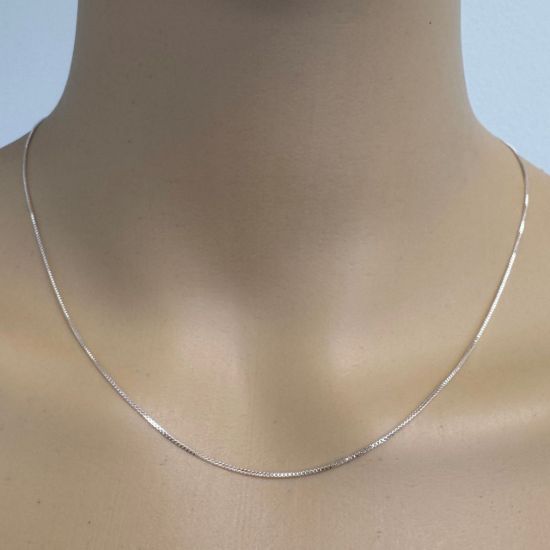 Wholesale 925 Sterling Silver Finished Chain - 0.8mm Tiny Box Chain