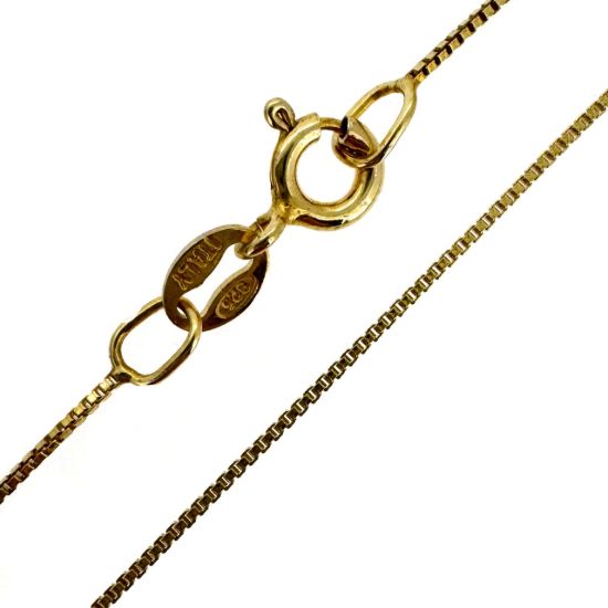 Wholesale Gold over Sterling Silver Finished Chain - 0.8mm Tiny Box Chain  