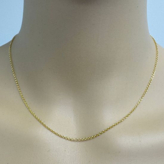 Wholesale Gold Over Sterling Silver Finished Chain - 1mm Rolo Chain