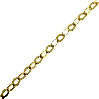Wholesale Gold Over Sterling Silver Bulk Chain - Small Flat Oval Cable Chain 1.5x2mm (sold per foot)