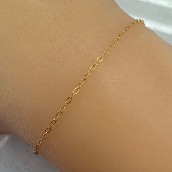 Wholesale 1/20 14K Gold Filled Bulk Chain - 1.5x 2mm Small Flat Cable Chain (sold per foot)