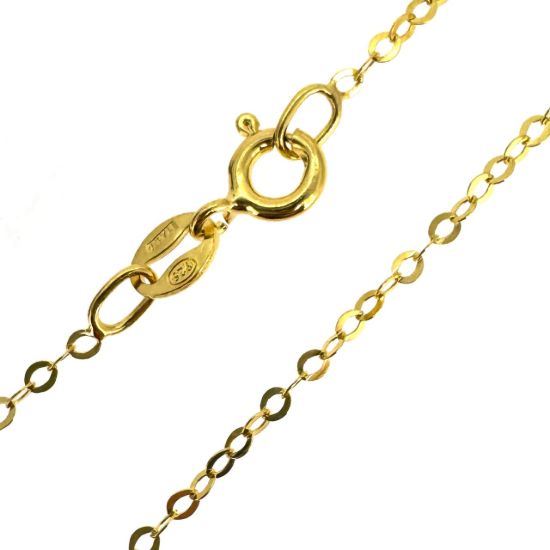 Wholesale Gold Over 925 Italian Sterling Silver Finished Chain - Light Flat Cable - 16"- 36"