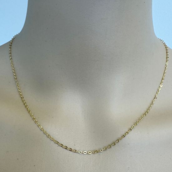 Wholesale Gold Over 925 Italian Sterling Silver Finished Chain - Light Flat Cable - 16"- 36"