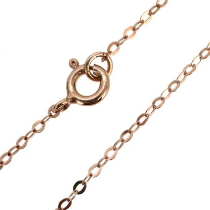 Wholesale Rose Gold Over 925 Sterling Silver Finished Light Flat Cable Chain - Sold Per Piece