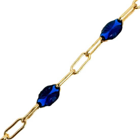 Wholesale 1/20 14K Gold Filled Long Box - 1+3 PaperClip Birthstone Enamel Chain Kits - Set of 12 Months