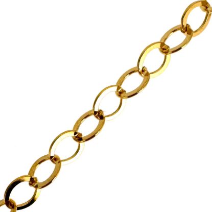 Wholesale 1/20 14k Gold Filled Bulk Chain - 3.5mm Flat Circle Link Cable Chain (sold per foot)