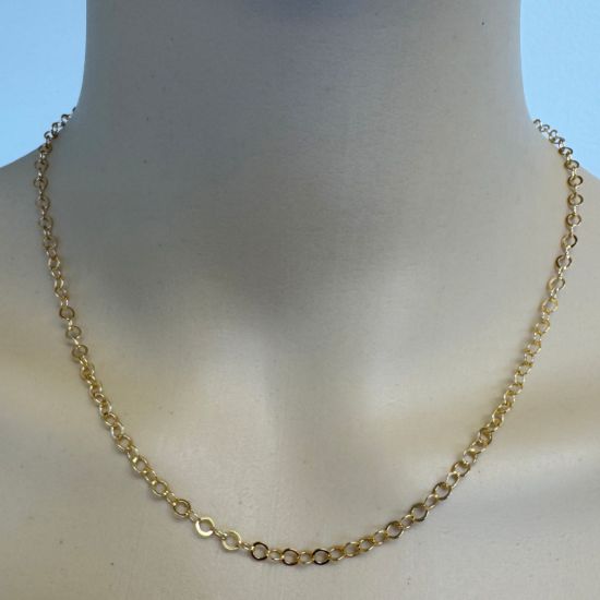 Wholesale 1/20 14k Gold Filled Bulk Chain - 3.5mm Flat Circle Link Cable Chain (sold per foot)