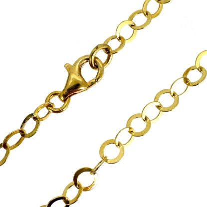 Wholesale Gold over 925 Sterling Silver Finished 3.5mm Flat Circle Cable Chain 