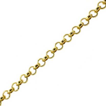 Wholesale 22K Gold Over Sterling Silver Chain - 1.3mm Rolo Bulk Chain (sold per foot)
