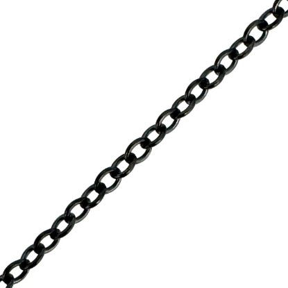 Wholesale Oxidized Sterling Silver Bulk 1.8x2.2mm Strong Round Cable Chain (sold per foot)